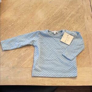 Stylish Kids Long Sleeve Blue Dot Tee